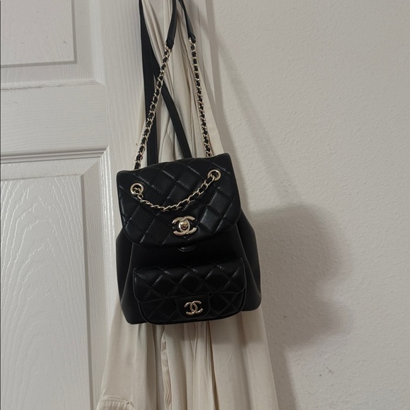 Chanel Black Quilted Leather Backpack - Picture 8 of 8